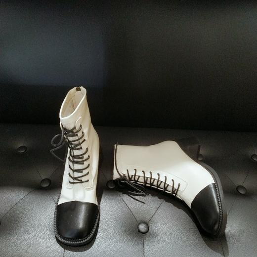 lfgj jeans BM517 单层牛皮拼接短靴 商品图3