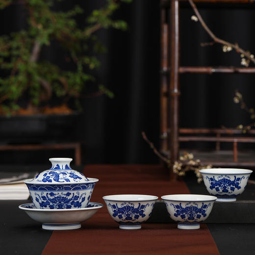 青花福禄祯祥5头茶具 商品图3