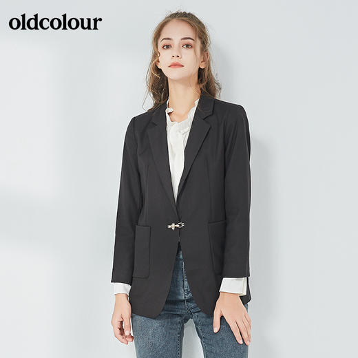 oldcolour秋季商场同款气质百搭西装外套女N32048231 商品图0
