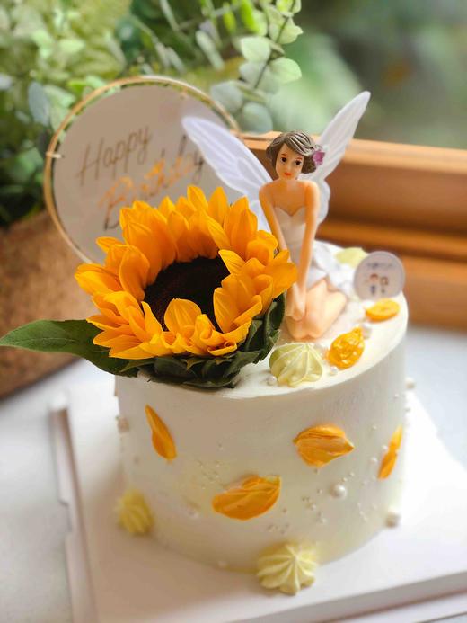 仙女向日葵奶油蛋糕 下单前请仔细阅读商品详情 商品图0