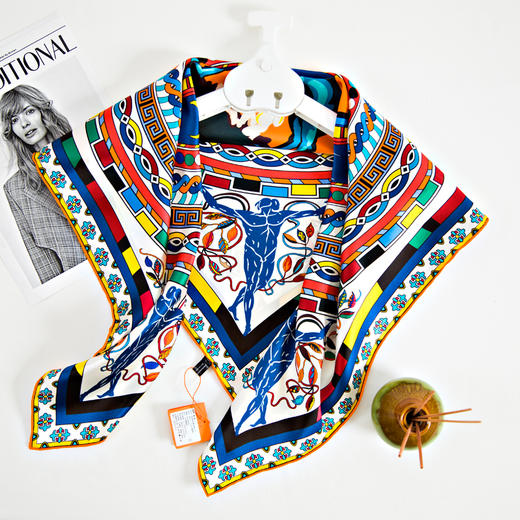 真丝素绉缎方巾 GD0011 商品图8