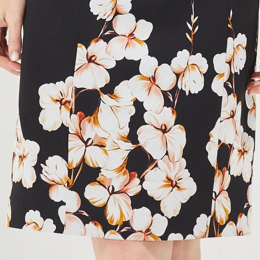 QF86C斯尔丽瑟俪2021年夏季上新短袖带钻修身定位印花连衣裙 商品图4