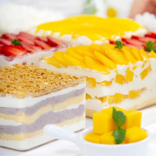 69.9元四个盒子蛋糕，大于2.5磅（芒果，奥利奥，芋泥，草莓中盒各一个） 商品图2