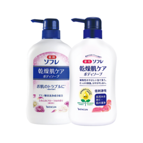 巴斯克林 舒芙蕾草本滋养沐浴露480ml(白桃香/自然花香)