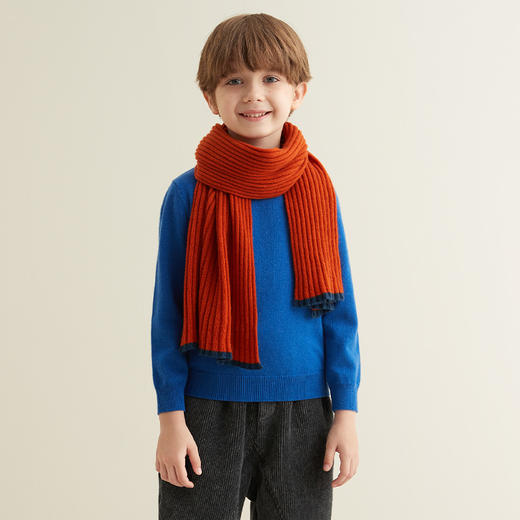 【四色童装羊绒围巾】羊绒世家儿童围巾男女宝薄款秋冬季保暖百搭围脖 商品图3