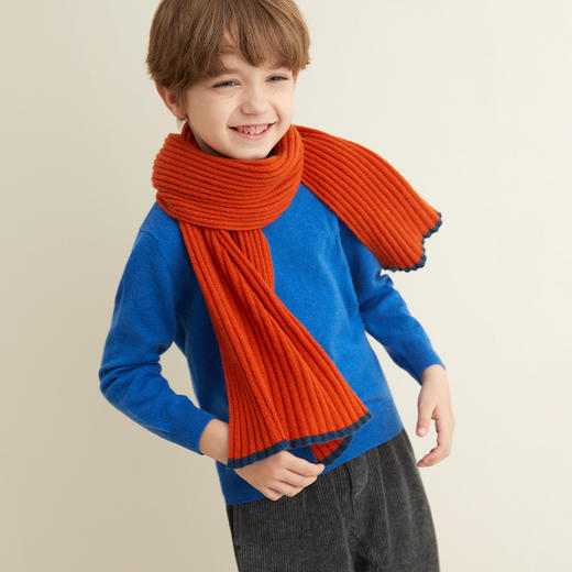 【四色童装羊绒围巾】羊绒世家儿童围巾男女宝薄款秋冬季保暖百搭围脖 商品图5
