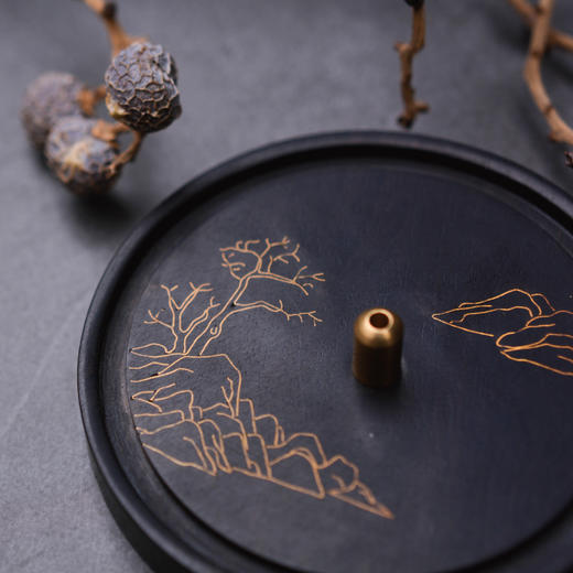 《山水行吟》紫光檀香插系列 商品图2