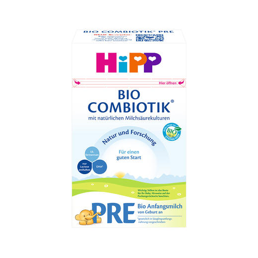 HNMG 德国喜宝添加益生菌新生儿奶粉Hipp pre段（0-6个月）600g 商品图0