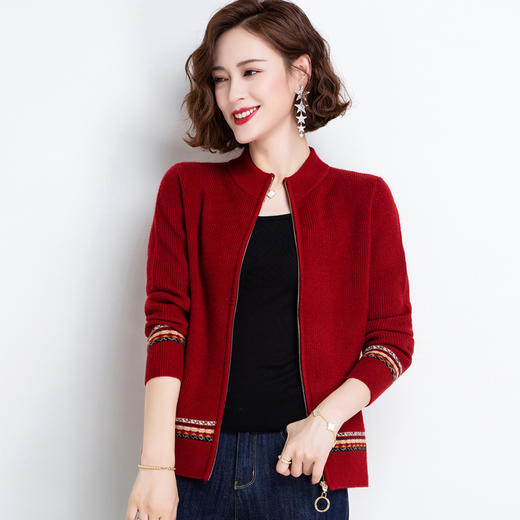 针织开衫女外穿毛衣外套秋装新款女装短款洋气外搭上衣 ZQ1489-8034 商品图4