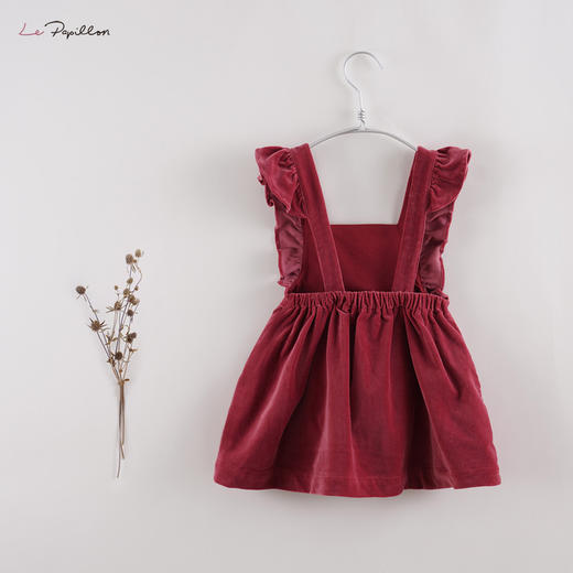 【马克珍妮 法式系列】新款宝宝秋装 女童花边背带裙213206 商品图2