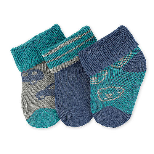 思丹乐新生儿短袜3对装(0-4个月)8201603366 商品图0