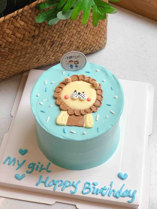 四寸手绘狮子奶油蛋糕 下单前请仔细阅读商品详情 商品图0