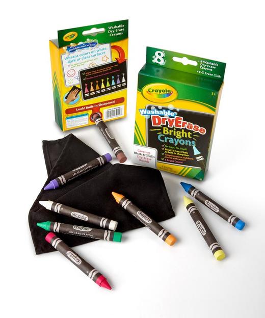 绘儿乐8色易擦可水洗白板蜡笔(明亮色)98-5202 商品图6