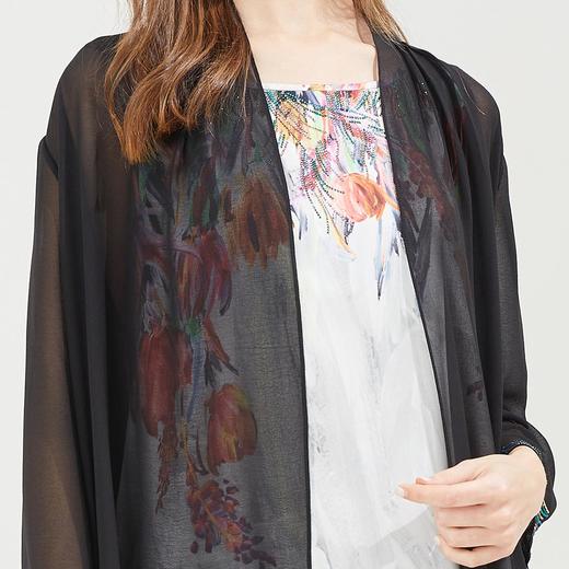 PG88E瑟俪2021新款宽松休闲优雅中式烫钻两件套舒适连衣裙 商品图4