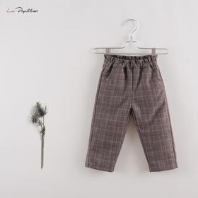 【马克珍妮 法式系列】新款宝宝冬装 女童加厚格纹棉裤213571