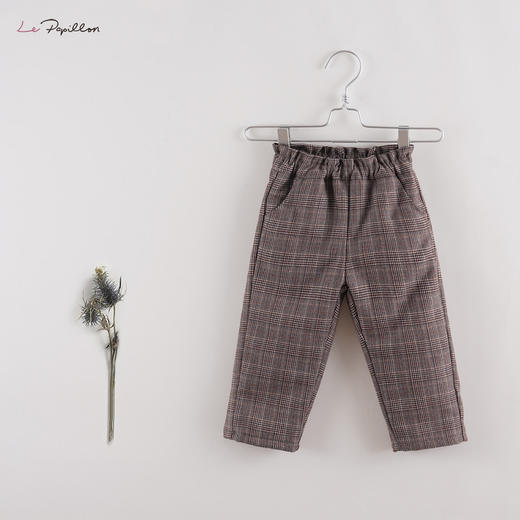 【马克珍妮 法式系列】新款宝宝冬装 女童加厚格纹棉裤213571 商品图0