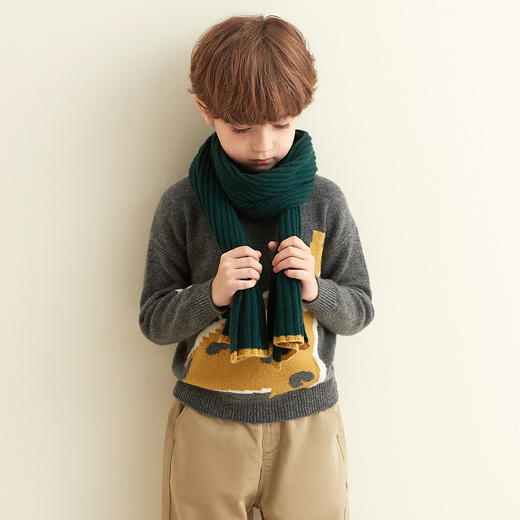 【四色童装羊绒围巾】羊绒世家儿童围巾男女宝薄款秋冬季保暖百搭围脖 商品图6