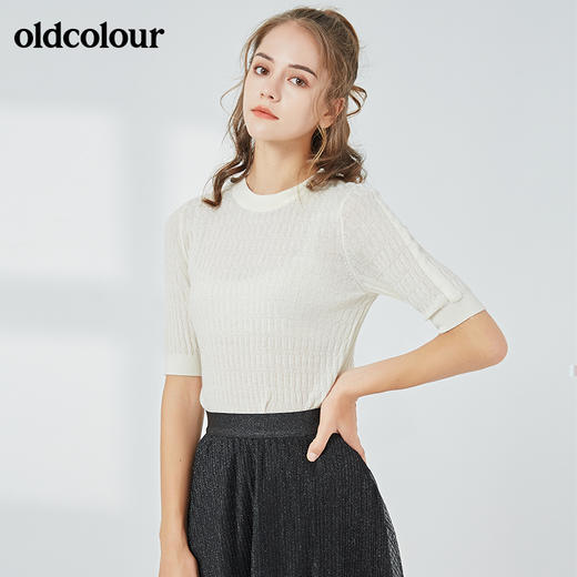 oldcolour欧珂秋商场同款毛织套头衫中袖N32052260 商品图3