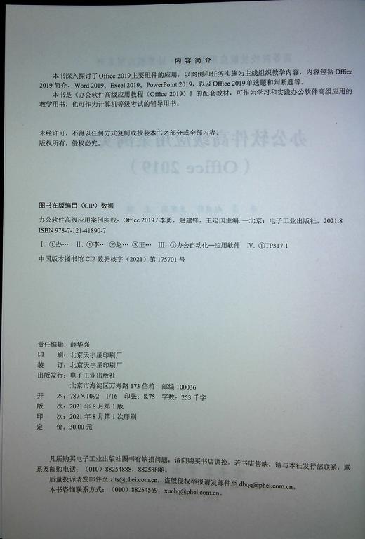 办公软件高级应用案例实践（Office 2019） 商品图1