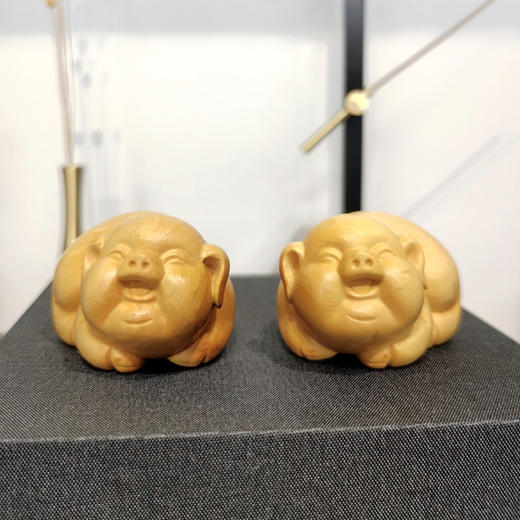 小福猪°黄杨木摆件（单个） 商品图1