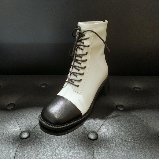 lfgj jeans BM517 单层牛皮拼接短靴 商品图0