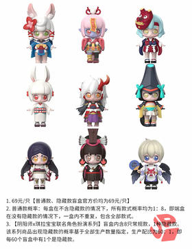 【停购】阴阳师x琪拉宝宝联名角色扮演系列1 8只/盒 盲盒