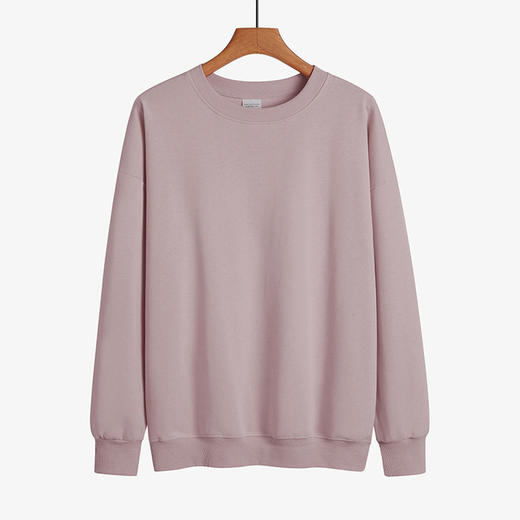 卫衣新款卫衣女落肩薄款套头韩版圆领纯色日系宽松ins慵懒风