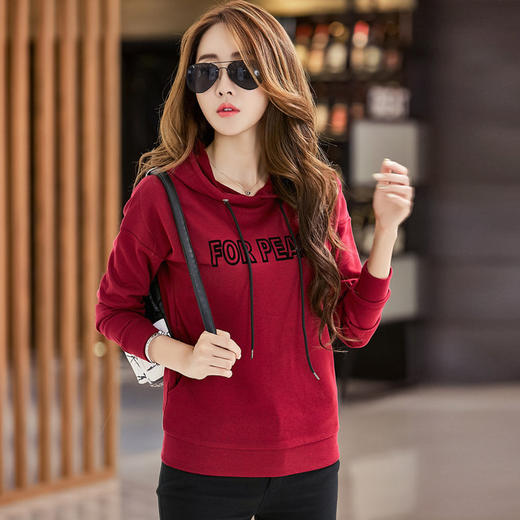 【卫衣女】女装新品秋季新款中长款宽松连帽套头卫衣女长袖学生上衣外套 商品图1