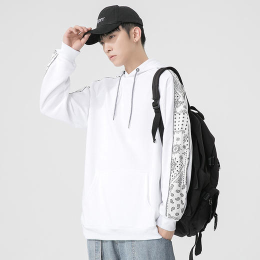 【男士卫衣】秋冬季新款欧美潮牌印花连帽衫卫衣男装宽松休闲外套 商品图2