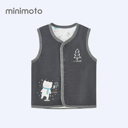 小米米童衣秋冬新款冰雪天地夹棉系列宝宝双面穿背心MIM-YU2940 商品图1