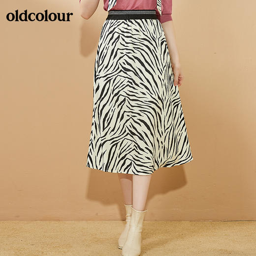 oldcolour秋季商场同款斑马纹半身裙女N31063158 商品图1