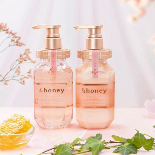 日本honey安蒂花子樱花蜂蜜洗发水护发素柔顺亮泽抚平毛躁进口洗发露440ml/瓶 商品图12