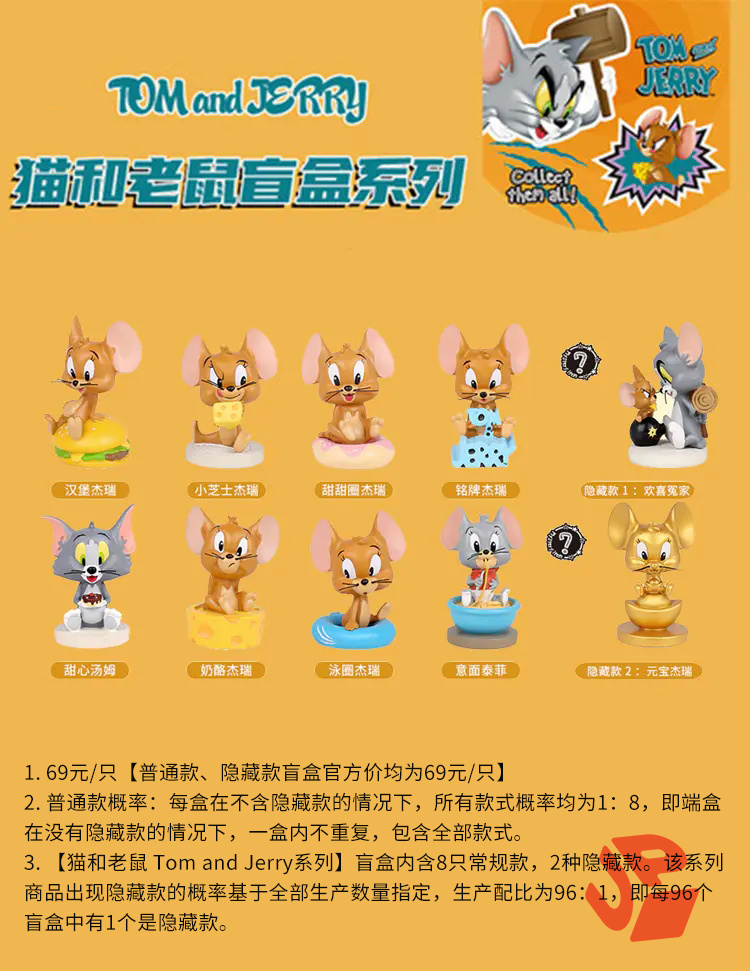 【停购】猫和老鼠 Tom and Jerry 6只/盒 盲盒