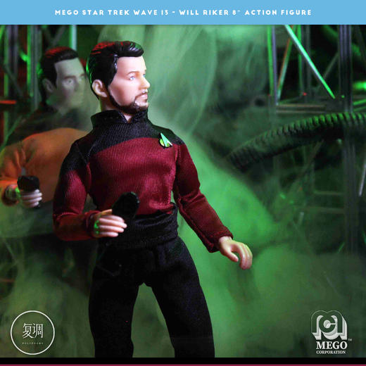 现货 Mego 星际迷航 TNG Cmdr Will Riker 8英寸挂卡 商品图3