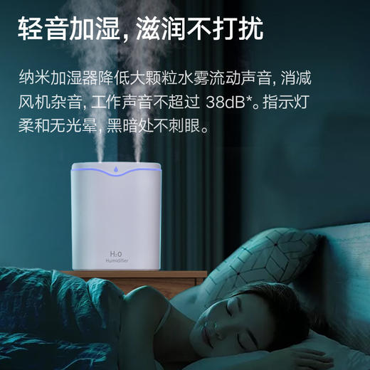 【2.2L大容量】新款高颜值双喷口加湿器usb喷雾家用办公用加湿器 商品图1