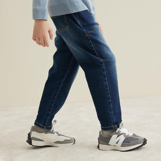 【童装水洗牛仔裤】童装2021春秋款男童休闲牛仔裤男孩长裤帅气儿童裤子潮 商品图1