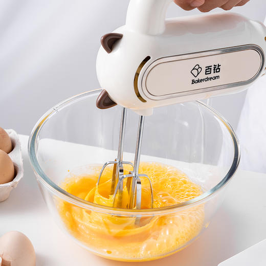 百钻电动打蛋器 家用小型打发淡奶油鸡蛋清黄油 手持搅拌机烘焙工具 商品图1