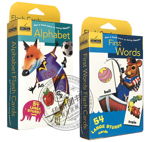 英文原版 First Words/Alphabet 54张英语单词字卡片2盒装 Golden Books 兰登出品 儿童启蒙单词认知卡片 亲子互动正版进口书籍 商品图0