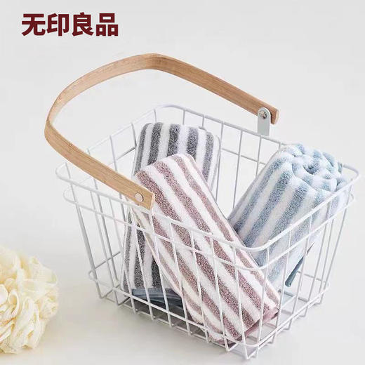 无印良品毛浴巾组合套装经典挂式条纹浴巾/毛巾柔韧耐用温和吸水柔软亲肤 商品图0