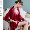 3楼 美标婚庆重磅桑蚕丝蕾丝睡裙+睡袍 睡衣 210183【婚礼纪】 商品缩略图0