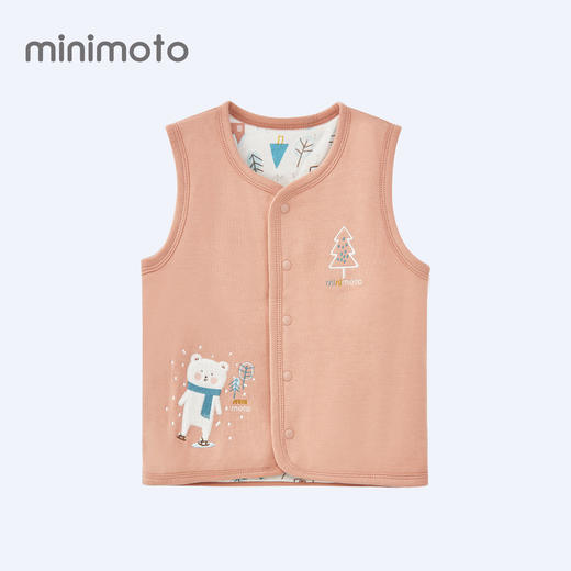 小米米童衣秋冬新款冰雪天地夹棉系列宝宝双面穿背心MIM-YU2940 商品图2