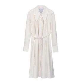 娃娃翻领垂褶连衣裙