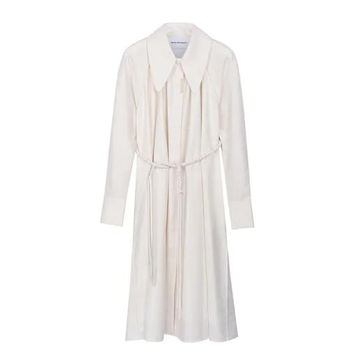 娃娃翻领垂褶连衣裙 商品图0