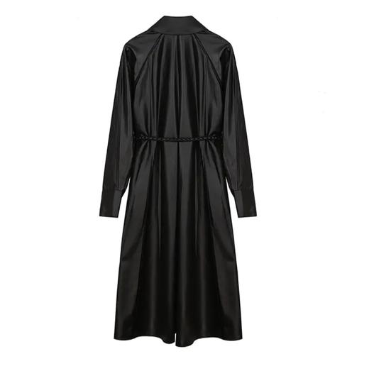 娃娃翻领垂褶连衣裙 商品图1