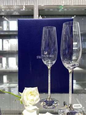 价值1250 施华*洛香槟杯水晶高脚杯礼盒装对杯 乔迁/结婚伴手礼/公司团建/生日礼物 一生一世一杯子 一生一世一辈子！