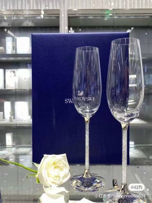 价值1250 施华*洛香槟杯水晶高脚杯礼盒装对杯 乔迁/结婚伴手礼/公司团建/生日礼物 一生一世一杯子 一生一世一辈子！ 商品图0