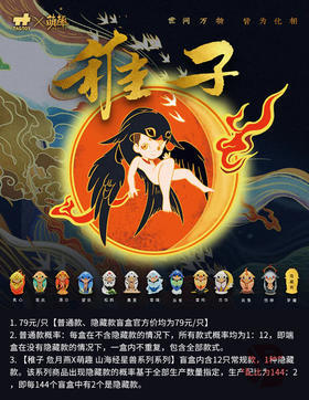 稚子 危月燕X萌趣 山海经星兽系列 12只/盒 盲盒