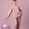 3楼 美标豆沙红双层棉纱女士可爱减龄舒适家居服83749 商品缩略图1