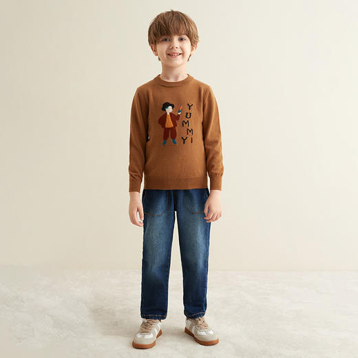 【童装水洗牛仔裤】童装2021春秋款男童休闲牛仔裤男孩长裤帅气儿童裤子潮 商品图4