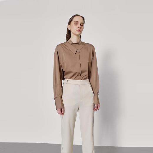 不对称假领圆领衬衫 商品图2